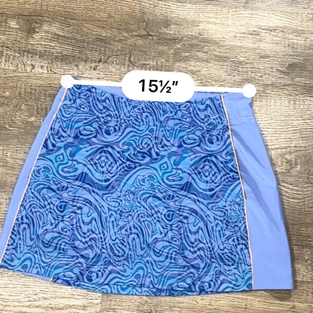 Nike Golf Dri-FIT Skort Blue Psychedelic Swirl Print Athletic Skirt Womens 8 M - Picture 4 of 9